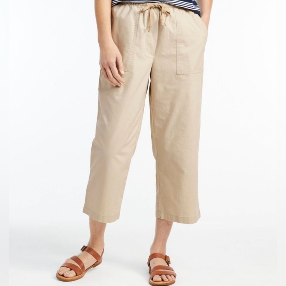 L.L. Bean Canvas Cropped Pants Vintage Large